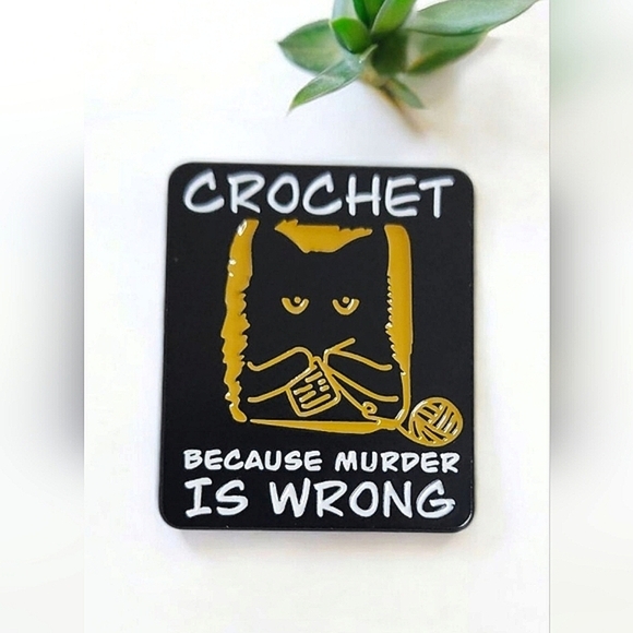 Other - NEW‼️Crochet Humor Enamel Pin